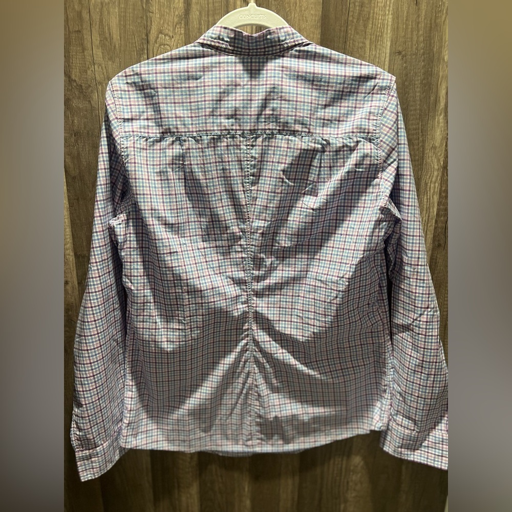 Frank & Eileen Barry Women’s Large Multicolor Checkered Shirt EUC 100% Cotten - Picture 9 of 11